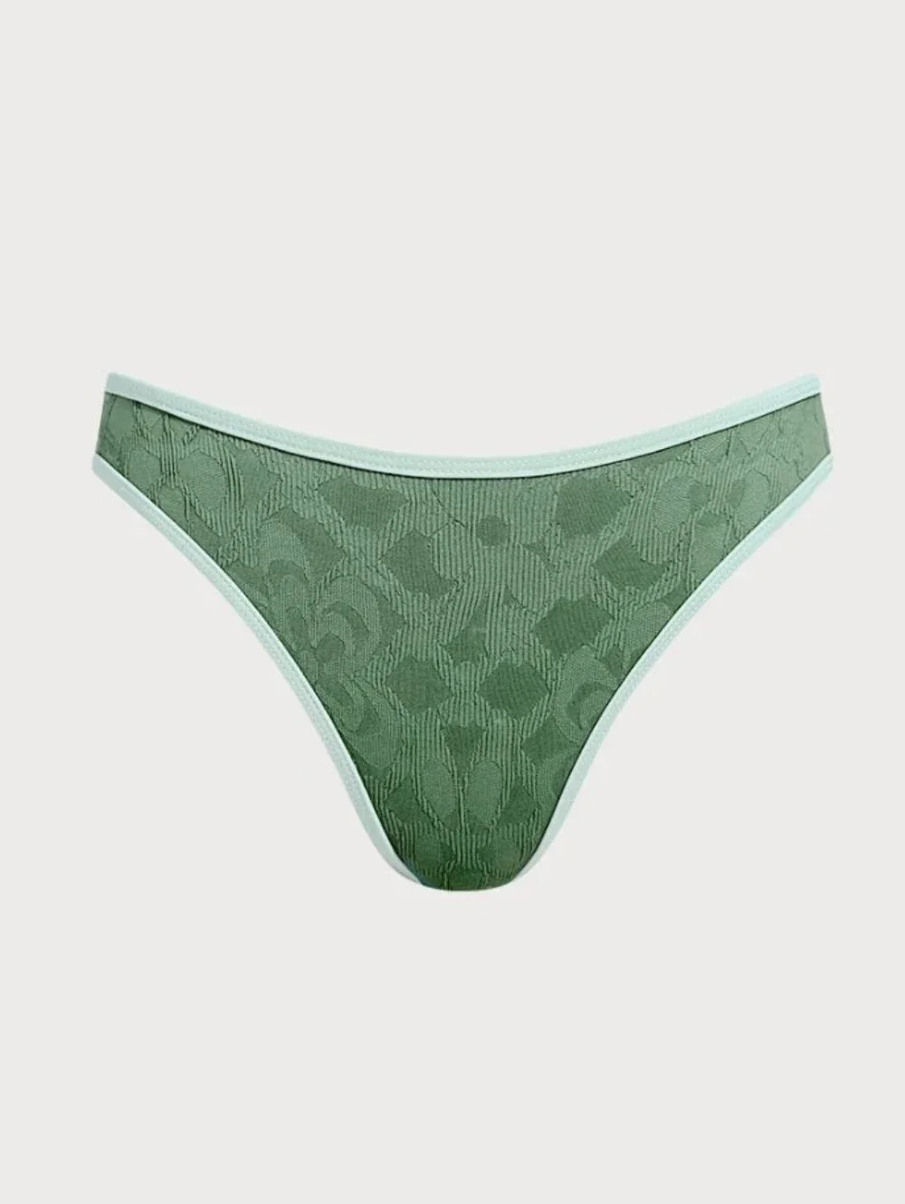 NWT Berlook Dark Green Jacquard Matching Bikini Set